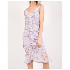 NWT Love Richie lavender + floral midi dress